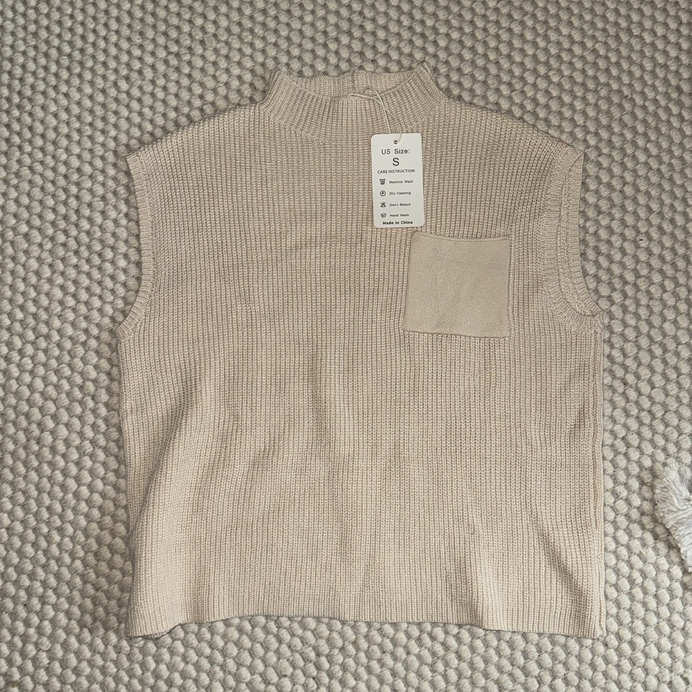 NWT Tan Sweater Tank Top